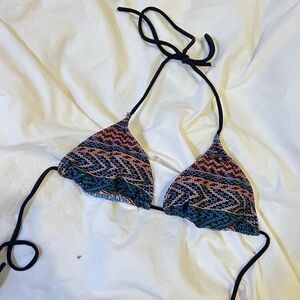 Multicolor Patterned Bikini Top